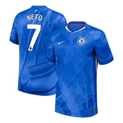NETO #7 Men's Chelsea 2025/26 Home Soccer Jersey Premium product view 1