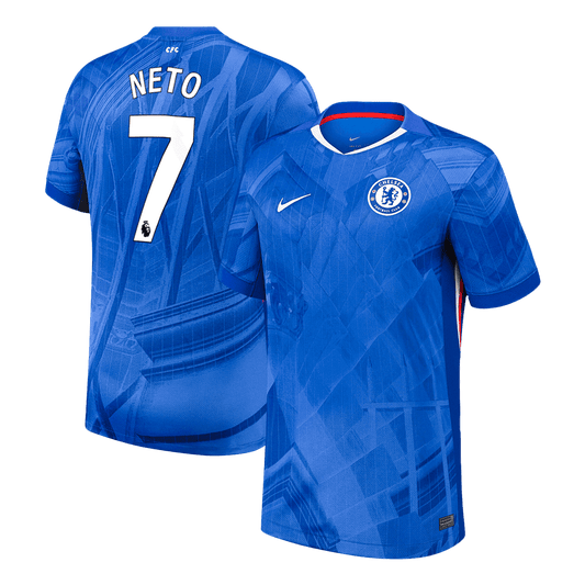 NETO #7 Men's Chelsea 2025/26 Home Soccer Jersey Premium product view 1