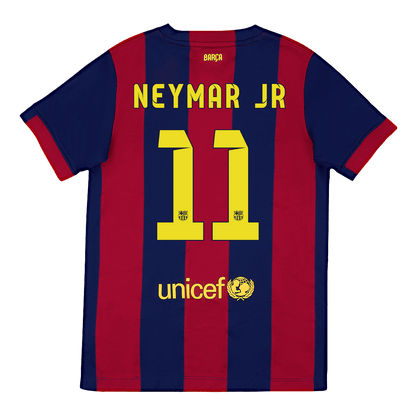 Retro NEYMAR JR #11 Men's Barcelona 2014/15 Home Soccer Jersey product view 1
