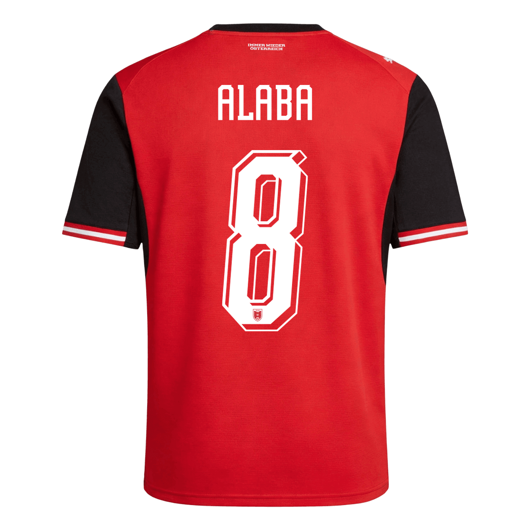 ALABA #8 Men's Austria World Cup 2026 Home Soccer Jersey product view 9