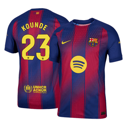 KOUNDE #23 Men's Barcelona 2025/26 Player Version Home Soccer Jersey - Slim Fit product view 1