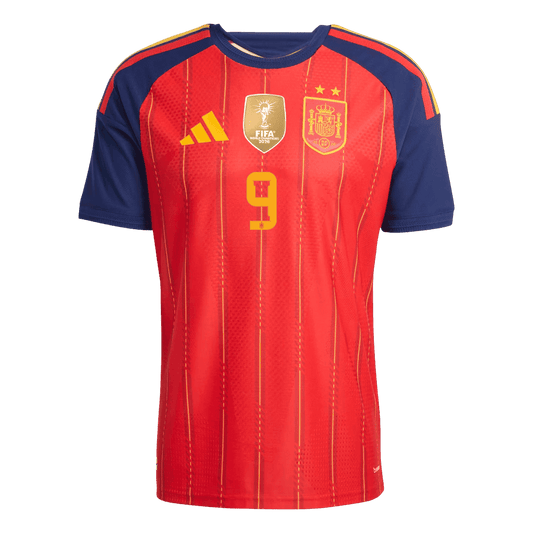 GAVI #9 Men's Spain World Cup 2026 Player Version Champion Edition Home Soccer Jersey - Slim Fit product view 2