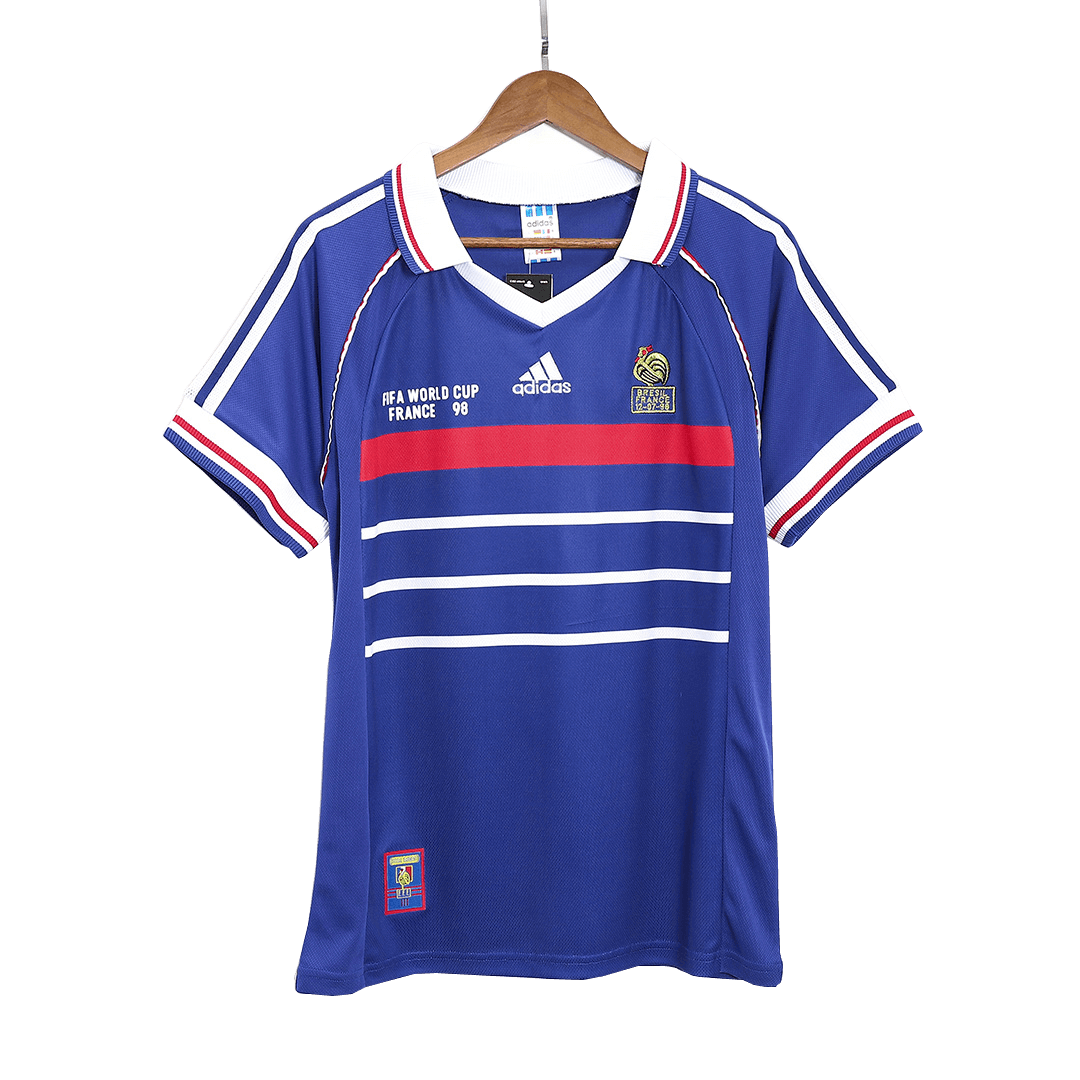 Retro Men's France World Cup 1998 Home Soccer Jersey product view 1