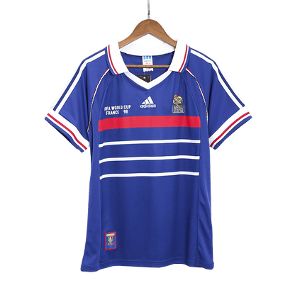 Retro Men's France World Cup 1998 Home Soccer Jersey product view 1