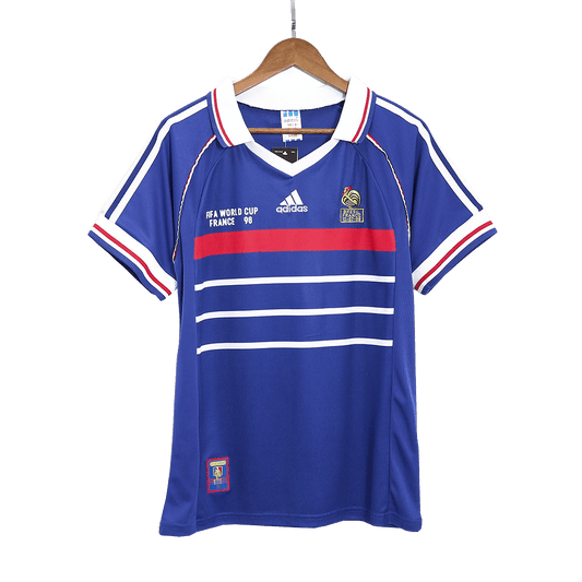 Retro Men's France World Cup 1998 Home Soccer Jersey product view 1