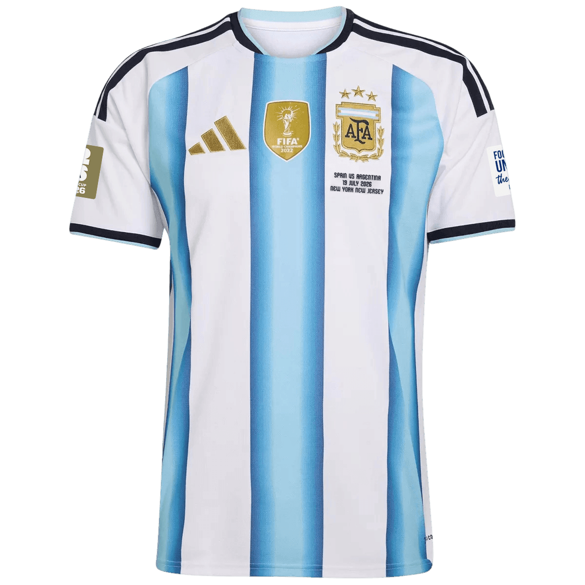 Men's Argentina World Cup 2026 Home Soccer Jersey Premium - Final Match Edition (With Patches) product view 1