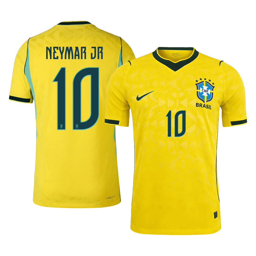 NEYMAR JR #10 Men's Brazil World Cup 2026 Player Version Home Soccer Jersey - Slim Fit product view 1