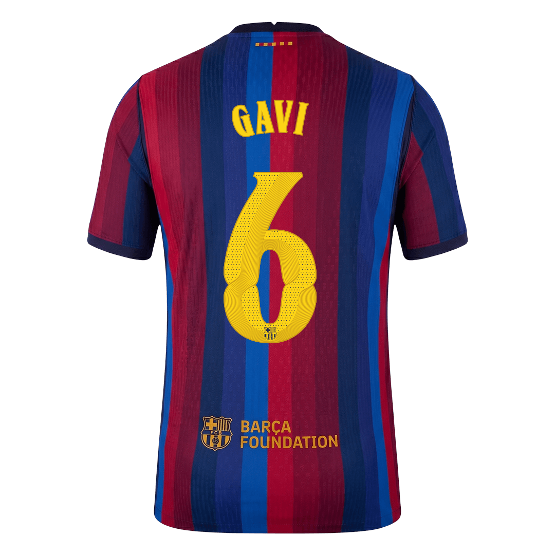GAVI #6 Men's Barcelona UCL 2026/27 Player Version Home Soccer Jersey product view 3