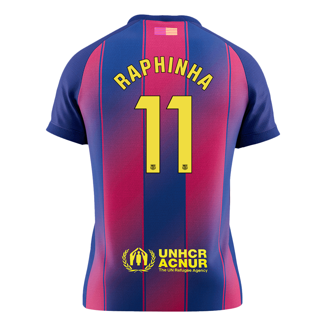 RAPHINHA #11 Men's Barcelona 2025/26 Home Soccer Jersey Premium product view 9