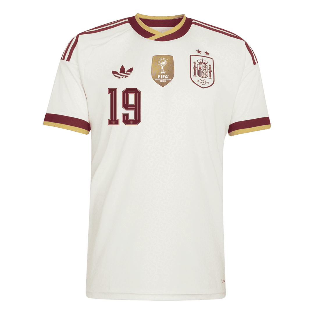 LAMINE YAMAL #19 Men's Spain World Cup 2026 Champion Edition Away Soccer Jersey product view 2