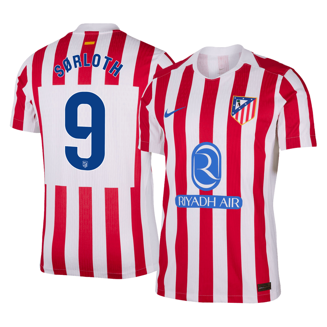 SØRLOTH #9 Men's Atletico Madrid 2025/26 Player Version Home Soccer Jersey - Slim Fit product view 1