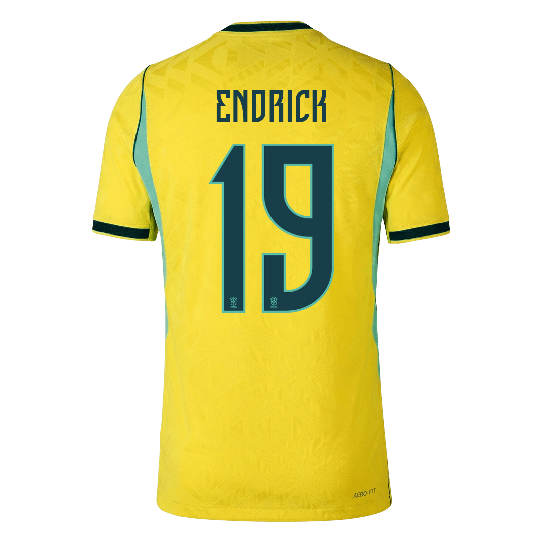 ENDRICK #19 Men's Brazil World Cup 2026 Player Version Home Soccer Jersey - Slim Fit product view 3