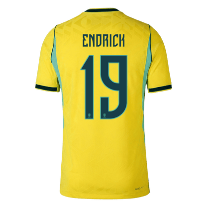 ENDRICK #19 Men's Brazil World Cup 2026 Player Version Home Soccer Jersey - Slim Fit product view 3