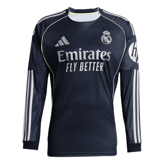 Men's Real Madrid 2025/26 Away Long Sleeve Soccer Jersey product view 1