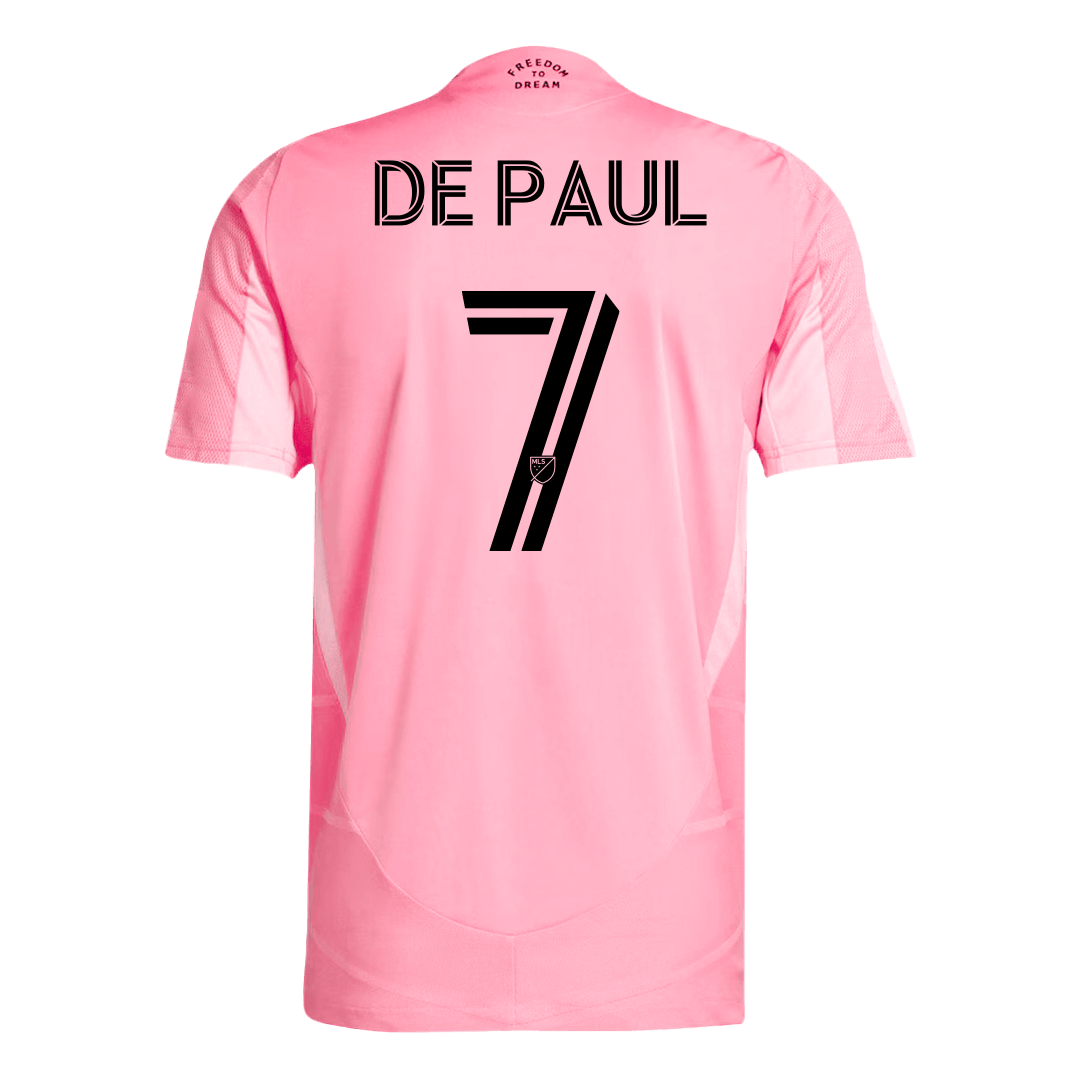 DE PAUL #7 Men's Inter Miami CF 2025 Player Version Home Soccer Jersey - Slim Fit product view 12