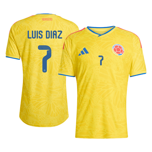 LUIS DíAZ #7 Men's Colombia World Cup 2026 Player Version Home Soccer Jersey - Slim Fit product view 1