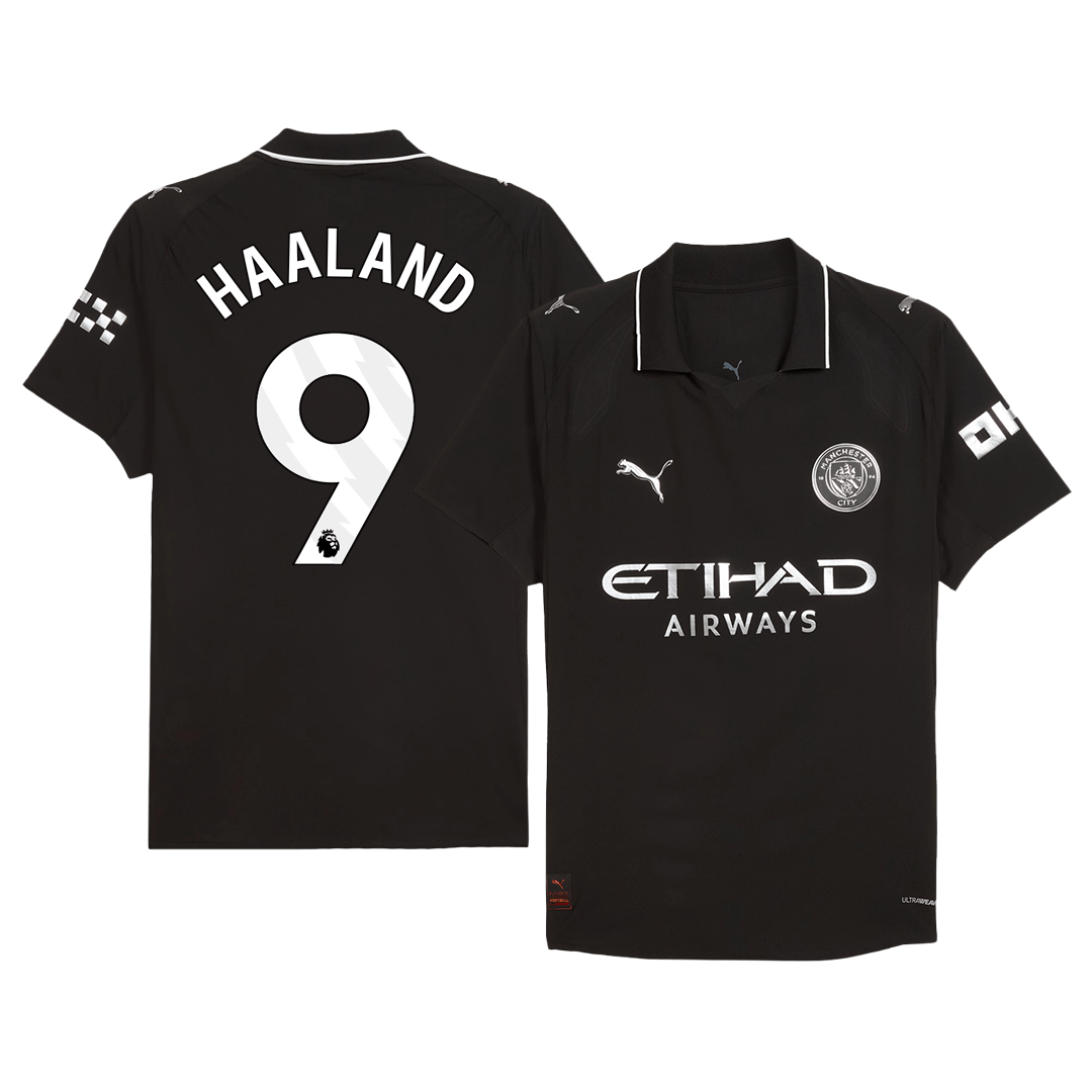 HAALAND #9 Men's Manchester City 2025/26 Player Version Away Soccer Jersey - Slim Fit product view 1