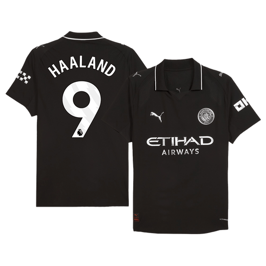 HAALAND #9 Men's Manchester City 2025/26 Player Version Away Soccer Jersey - Slim Fit product view 1