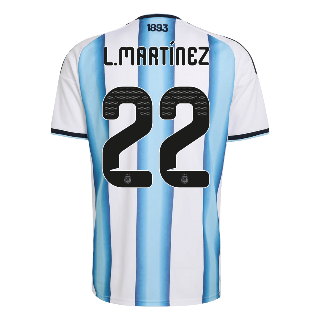 L.MARTÍNEZ #22 Men's Argentina World Cup 2026 Home Soccer Jersey Premium product view 9