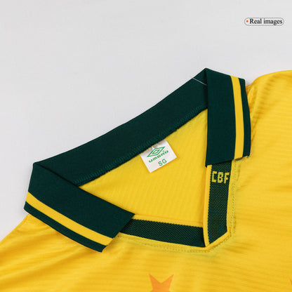 Retro Men's Brazil 1994 Home Soccer Jersey product view 6