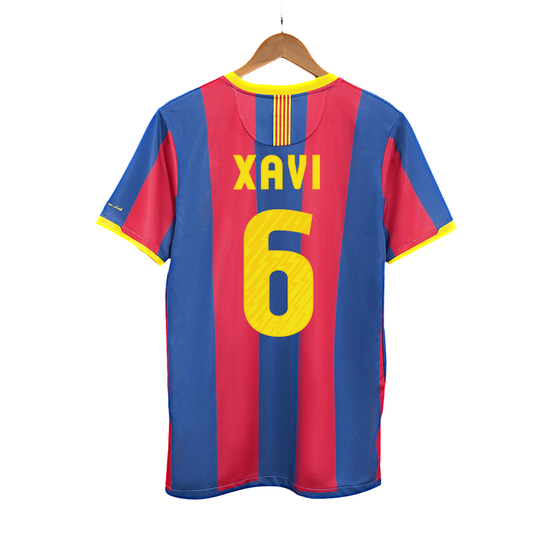 Retro XAVI #6 Men's Barcelona 2010/11 Home Soccer Jersey product view 1