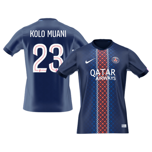 KOLO MUANI #23 Men's PSG 2025/26 Home Soccer Jersey Premium product view 1