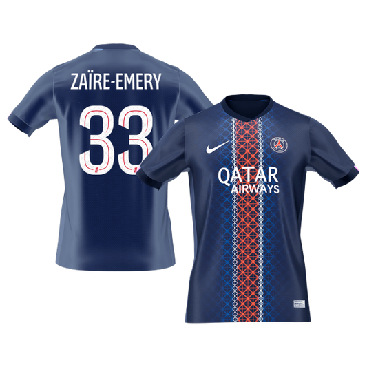 ZAïRE EMERY #33 Men's PSG 2025/26 Home Soccer Jersey Premium product view 1