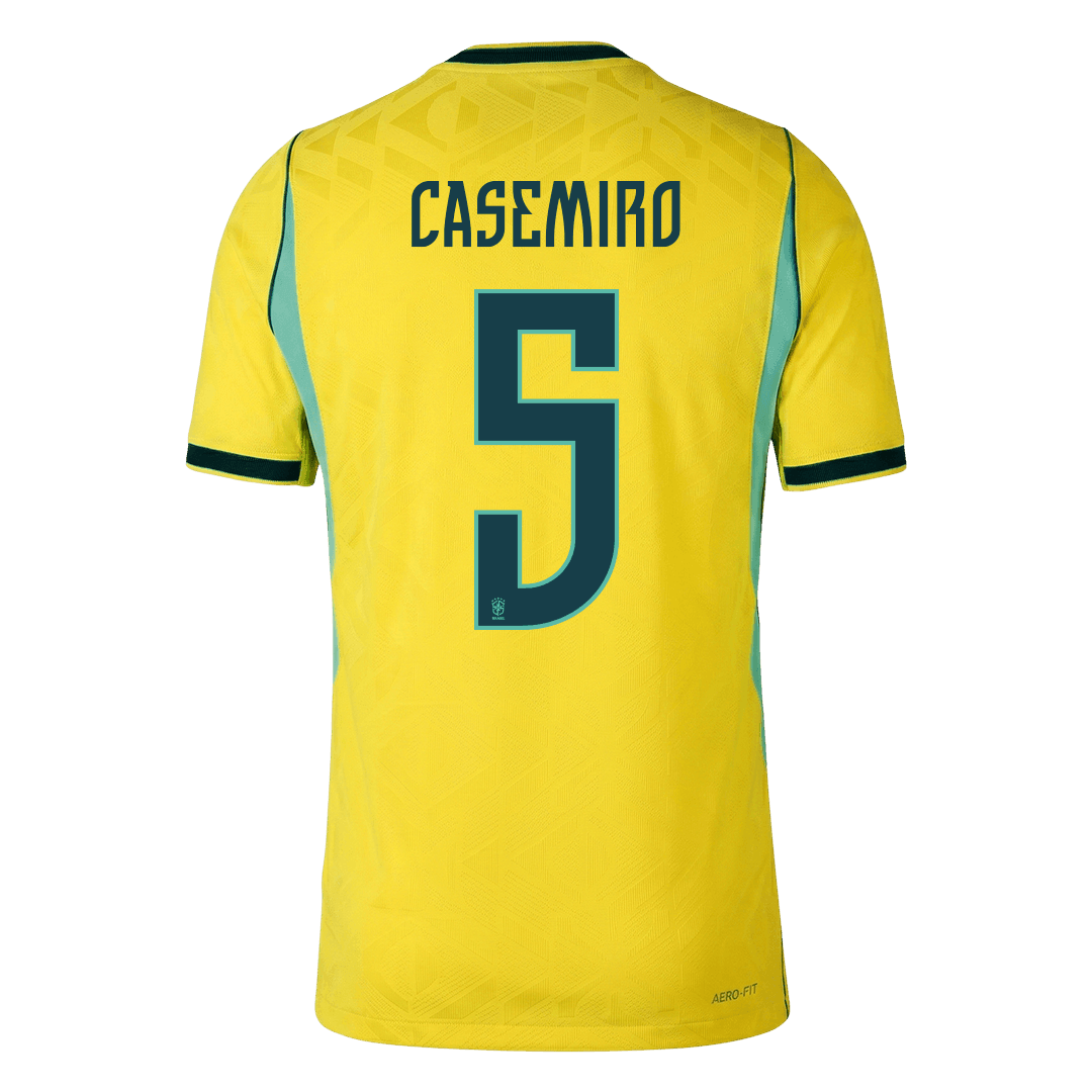 CASEMIRO #5 Men's Brazil World Cup 2026 Player Version Home Soccer Jersey - Slim Fit product view 3