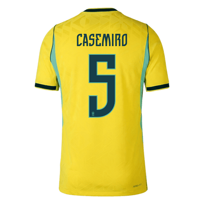 CASEMIRO #5 Men's Brazil World Cup 2026 Player Version Home Soccer Jersey - Slim Fit product view 3
