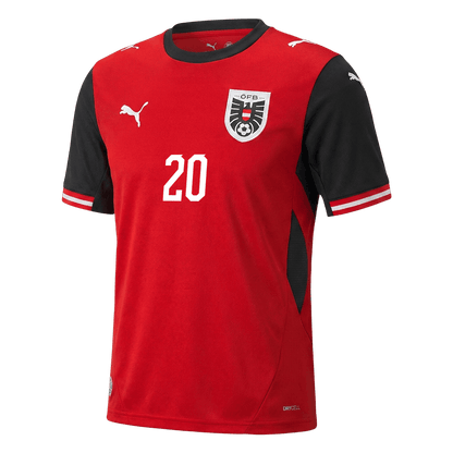 LAIMER #20 Men's Austria World Cup 2026 Home Soccer Jersey product view 10