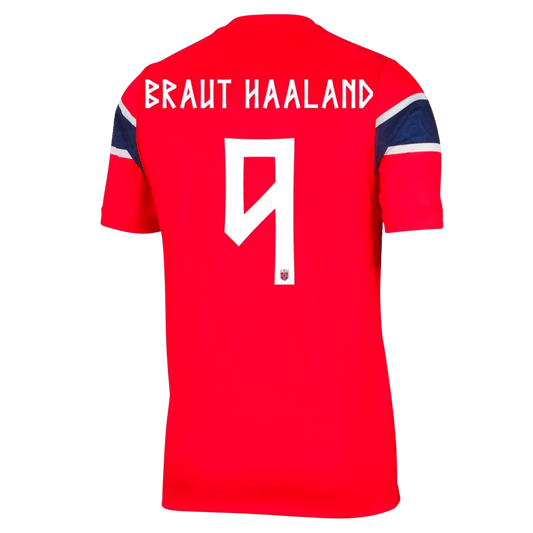 BRAUT HAALAND #9 Men's Norway World Cup 2026 Home Soccer Jersey product view 1