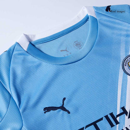 Kid's Manchester City 2025/26 Home Soccer Jersey Kit