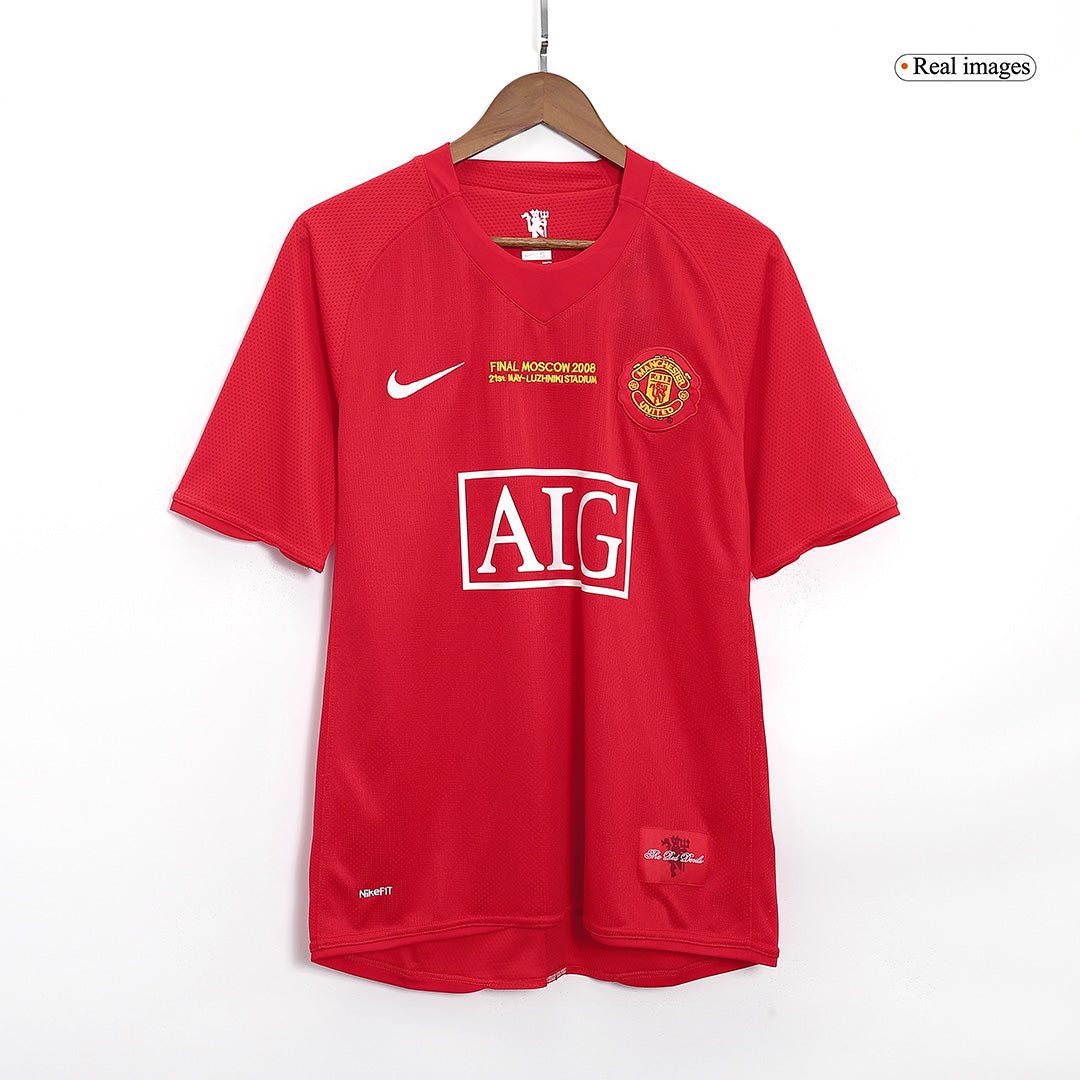 Retro RONALDO #7 Men's Manchester United UCL Final 2007/08 Home Soccer Jersey product view 10