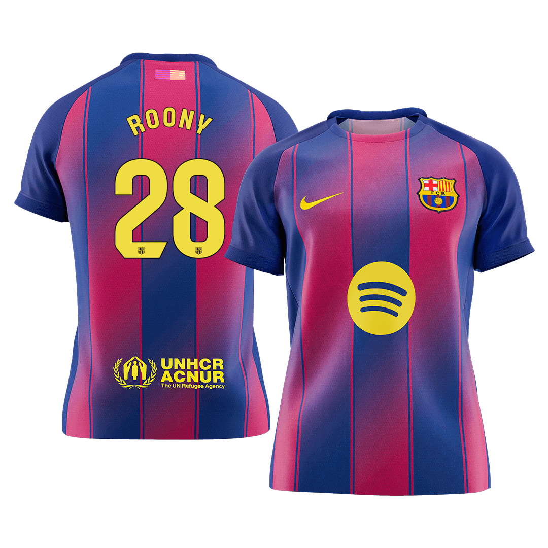 ROONY #28 Men's Barcelona 2025/26 Home Soccer Jersey Premium product view 1