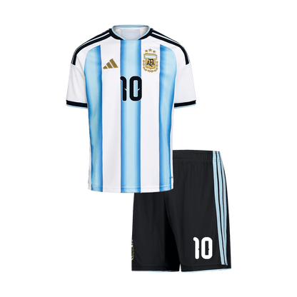 Kid's MESSI #10 Argentina World Cup 2026 Home Soccer Jersey Kit [PREMIUM]