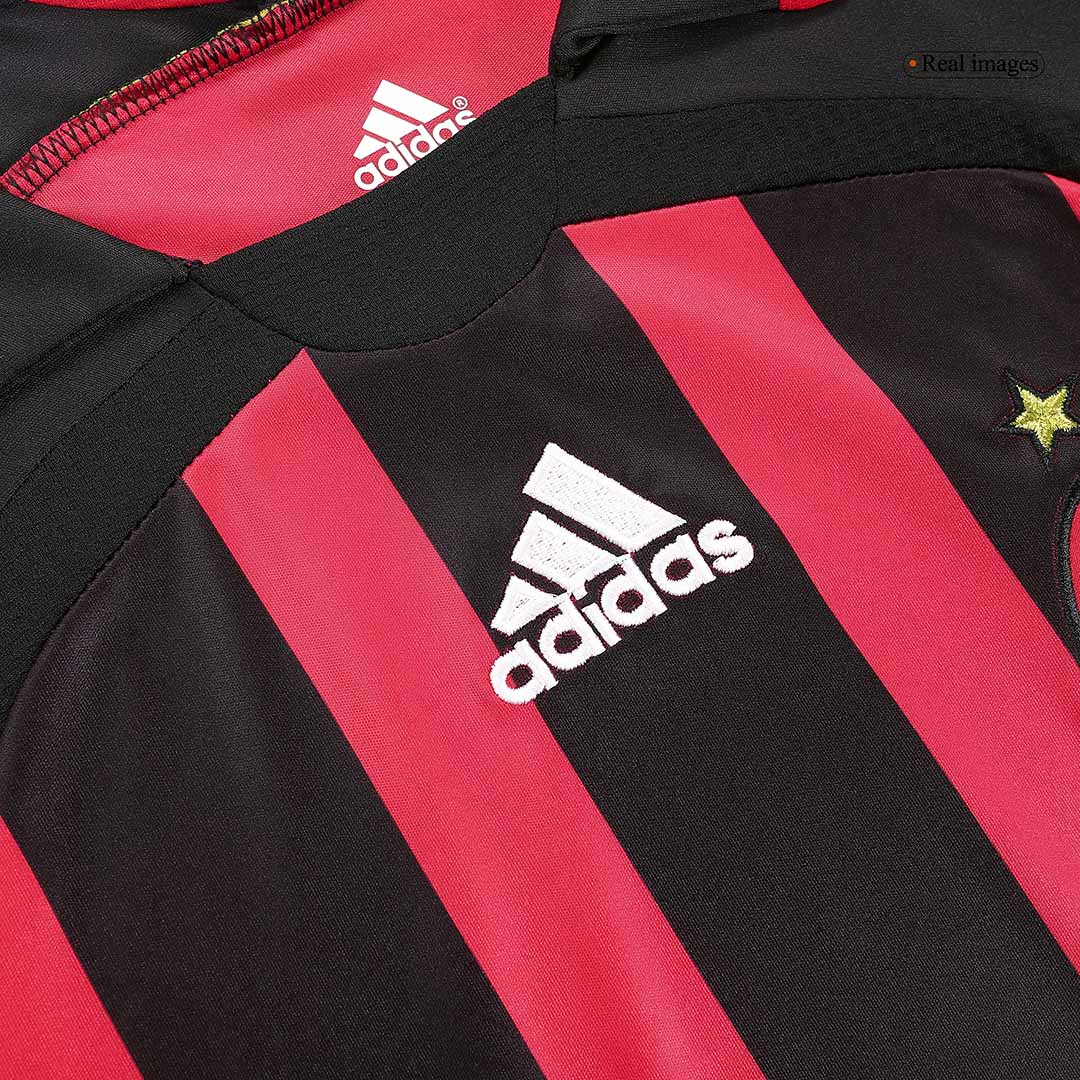 Retro MALDINI #3 Men's AC Milan 2006/07 Home Long Sleeve Soccer Jersey product view 3