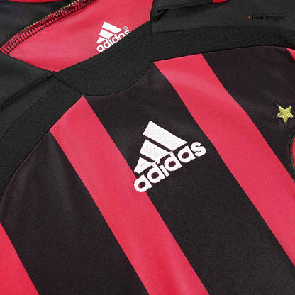 Retro MALDINI #3 Men's AC Milan 2006/07 Home Long Sleeve Soccer Jersey product view 3