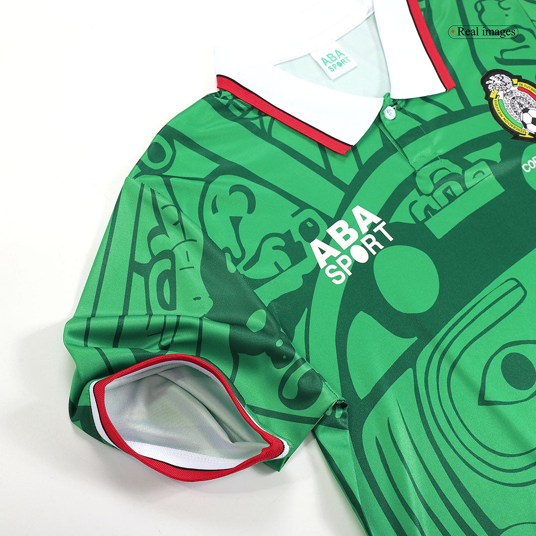 Retro Men's Mexico 1998 Home Soccer Jersey product view 4