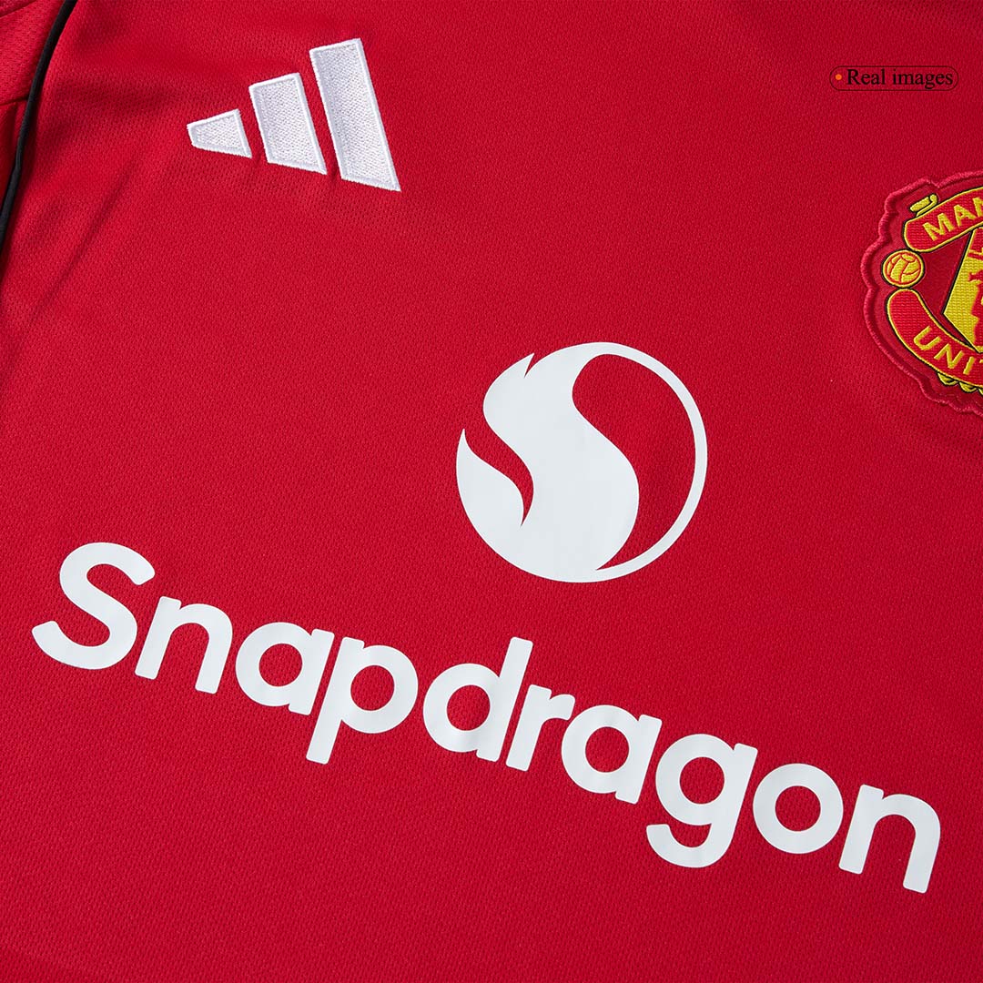 Men's Manchester United 2025/26 Home Long Sleeve Soccer Jersey product view 5