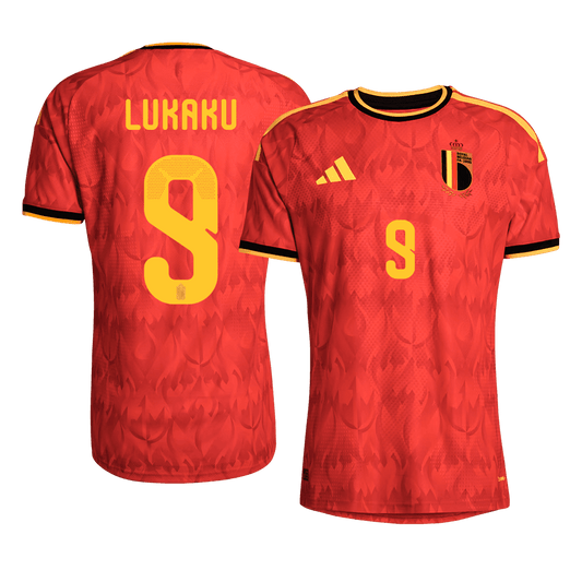 LUKAKU #9 Men's Belgium World Cup 2026 Player Version Home Soccer Jersey - Slim Fit product view 1
