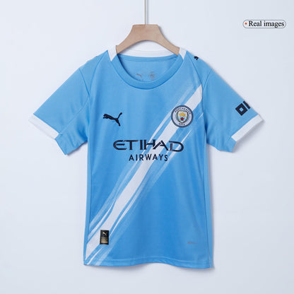Kid's Manchester City 2025/26 Home Soccer Jersey Kit