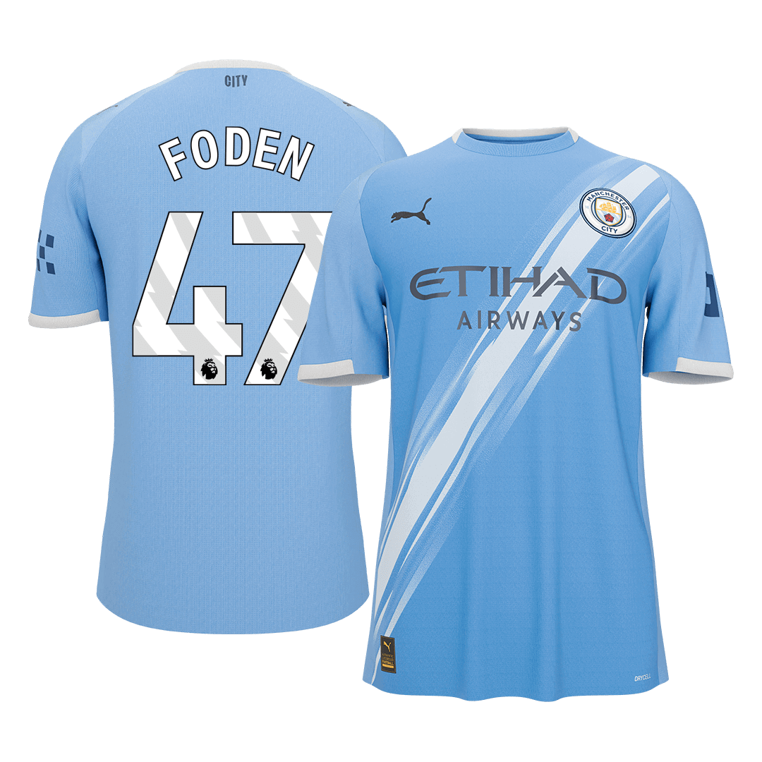 FODEN #47 Men's Manchester City 2025/26 Home Soccer Jersey Premium product view 1