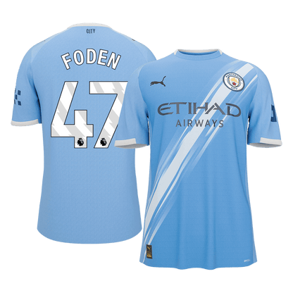 FODEN #47 Men's Manchester City 2025/26 Home Soccer Jersey Premium product view 1