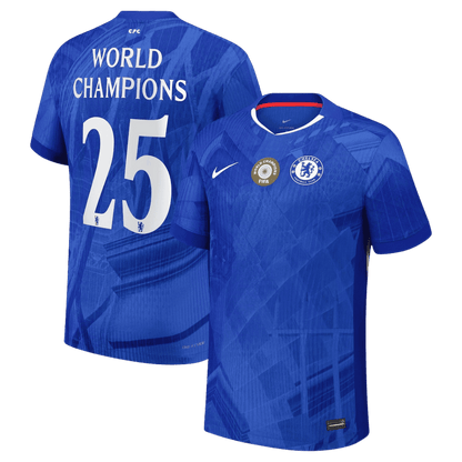 WORLD CHAMPIONS #25 Men's Chelsea 2025/26 Player Version Home Soccer Jersey - Slim Fit product view 1