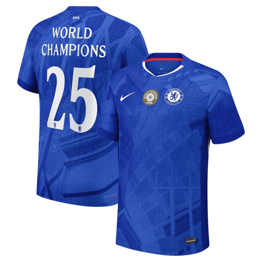 WORLD CHAMPIONS #25 Men's Chelsea 2025/26 Player Version Home Soccer Jersey - Slim Fit product view 1