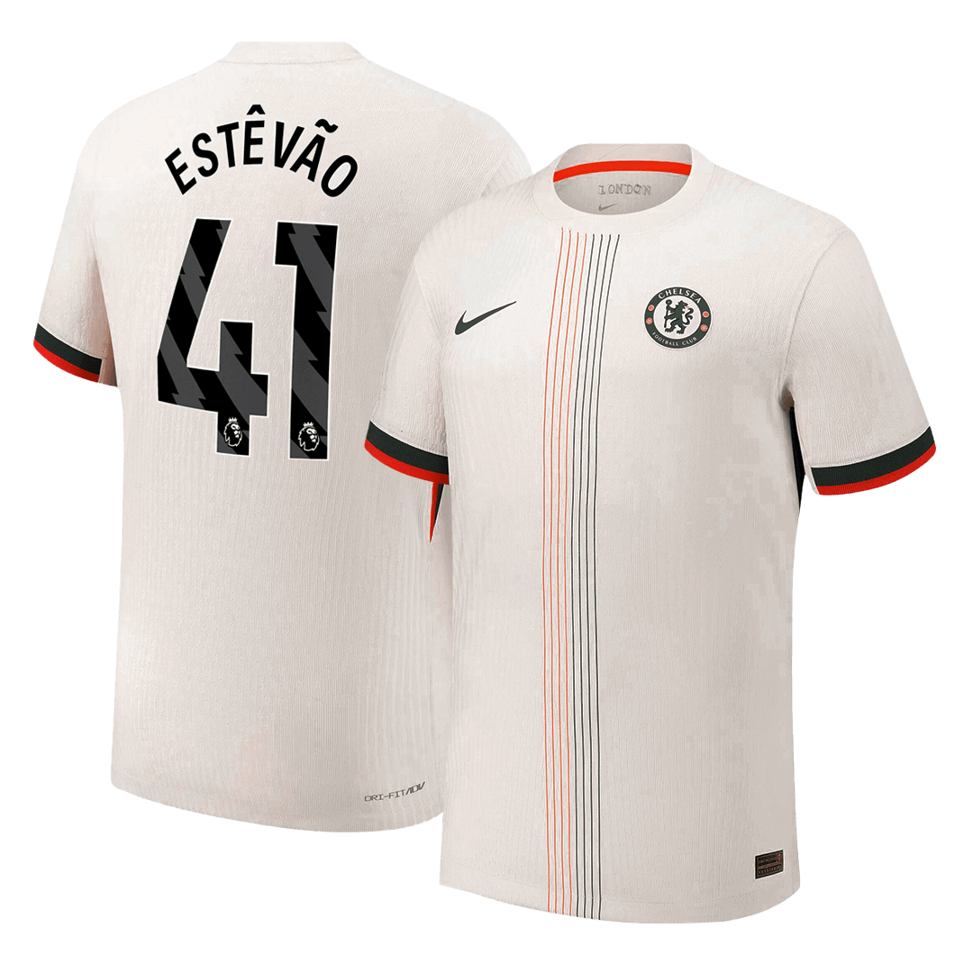 ESTÊVÃO #41 Men's Chelsea 2025/26 Player Version Away Soccer Jersey - Slim Fit product view 1