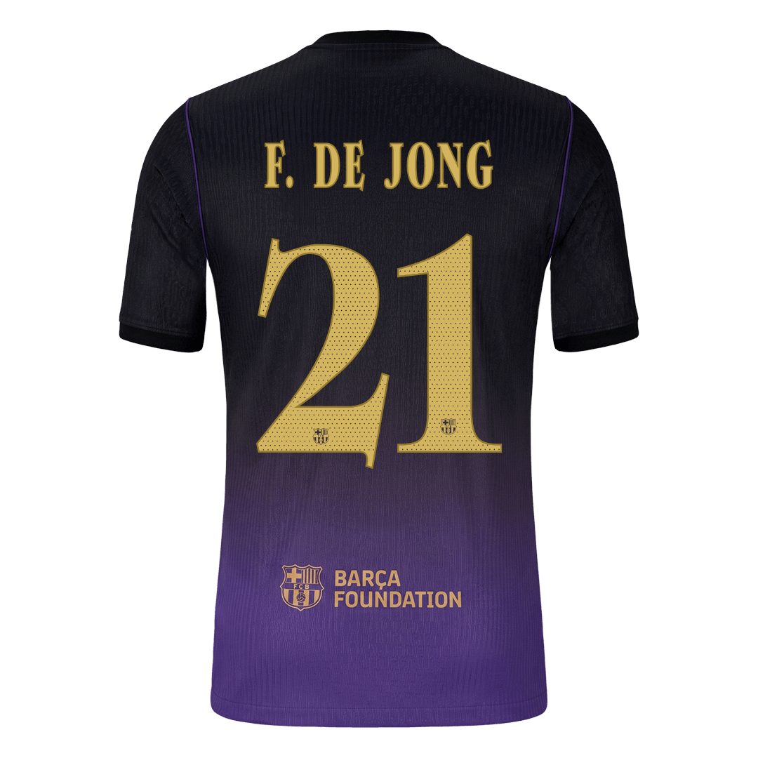 F. DE JONG #21 Men's Barcelona UCL 2026/27 Player Version Away Soccer Jersey product view 3