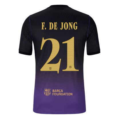 F. DE JONG #21 Men's Barcelona UCL 2026/27 Player Version Away Soccer Jersey product view 3