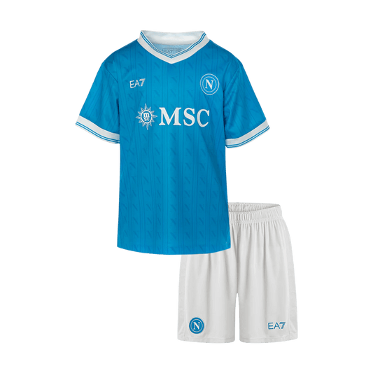 Kid's Napoli 2025/26 Home Soccer Jersey Kit