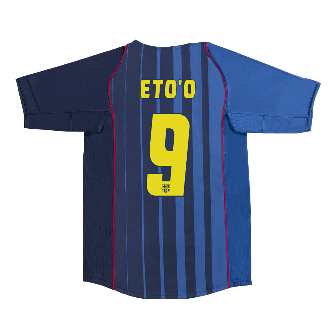 Retro ETO'O #9 Men's Barcelona 2004/05 Away Soccer Jersey product view 1